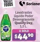 Soriana Híper Quality day - lavaplatos líquido poder desengrasante oferta
