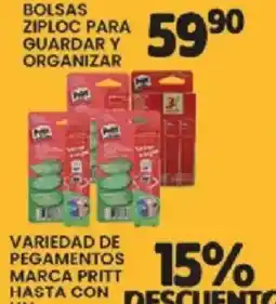 Alsuper pritt bolsas ziploc para guardar y organizar oferta