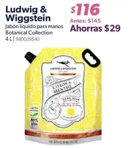 Sam's Club Ludwig & Wiggstein jabón líquido para manos Botanical Collection oferta