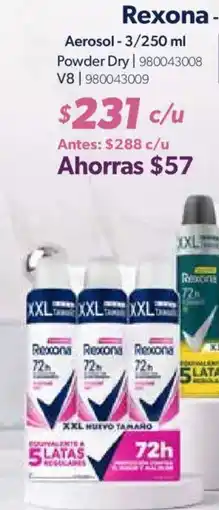 Sam's Club Rexona Aerosol Powder Dry oferta