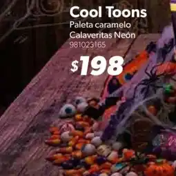 Sam's Club Cool toons paleta caramelo calaveritas neón oferta