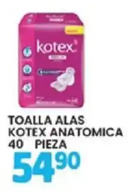 Alsuper kotex toalla alas anatomica oferta