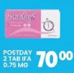 Alsuper Postday 2 tab ifa 0.75 mg oferta