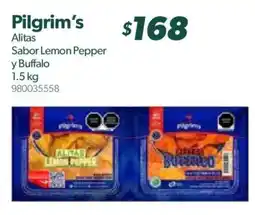 Sam's Club Pilgrim's Alitas Sabor Lemon Pepper y Buffalo oferta