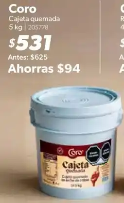 Sam's Club Coro Cajeta quemada oferta