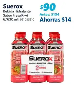 Sam's Club Suerox Bebida Hidratante Sabor Fresa Kiwi oferta