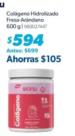 Sam's Club Wonu Colágeno Hidrolizado Fresa-Arándano oferta