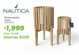 Sam's Club Nautica Set de macetas oferta
