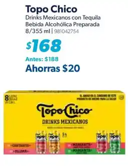 Sam's Club Topo Chico Drinks Mexicanos con Tequila oferta