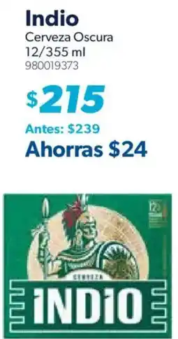 Sam's Club Indio Cerveza Oscura oferta