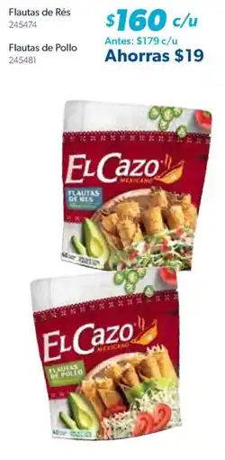 Sam's Club El Cazo Flautas de Res oferta