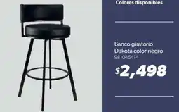 Sam's Club Banco giratorio Dakota color negro oferta