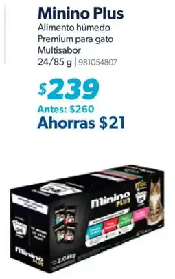 Sam's Club Minino plus alimento húmedo premium para gato multisabor oferta