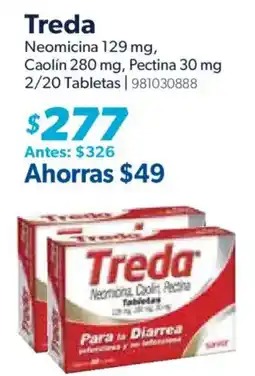 Sam's Club Treda Neomicina 129 mg, Caolín 280 mg, Pectina 30 mg oferta