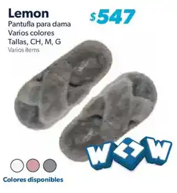 Sam's Club Lemon Pantufla para dama oferta