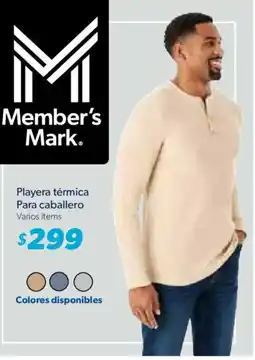 Sam's Club Member's Mark Playera térmica Para caballero oferta