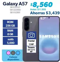 Sam's Club Galaxy A57 oferta