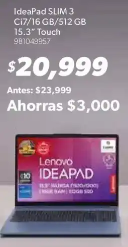 Sam's Club Lenovo IdeaPad Slim 3 oferta