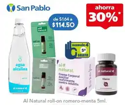 Farmacia San Pablo San Pablo Al Natural roll-on romero-menta oferta