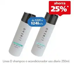 Farmacia San Pablo Linea D shampoo o acondicionador uso diario oferta