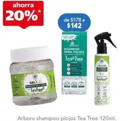 Farmacia San Pablo Arbora shampoo piojos Tea Tree oferta