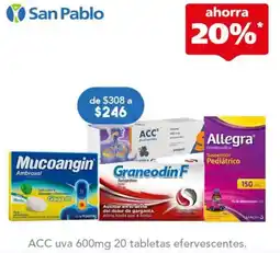 Farmacia San Pablo San Pablo ACC uva 600mg oferta
