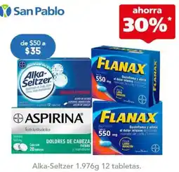 Farmacia San Pablo San Pablo Alka-Seltzer Aspirina Flanax oferta