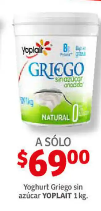 Yoghurt Griego sin azucar YOPLAIT 1kg