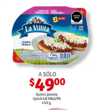 Soriana Híper Queso panela 2 pack LA VILLITA 440g oferta