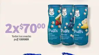 Soriana Híper Todos los snacks puff GERBER oferta