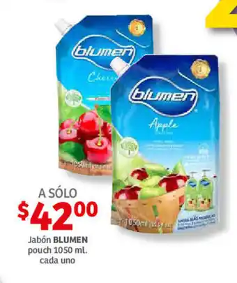 Soriana Híper Jabon BLUMEN pouch 1050 ml cada uno oferta