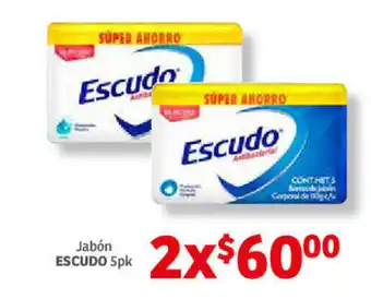 Jabon ESCUDO 5 pk