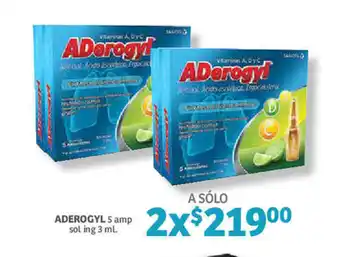 Soriana Híper ADEROGYL 5 amp sol ing 3 ml oferta