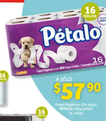 Papel higienico 234 hojas PETALO ultra jumbo 16 rollos