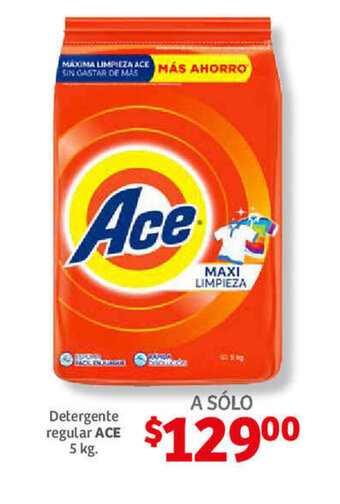 Soriana Híper Detergente regular ACE 5kg oferta