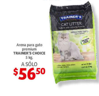 Soriana Híper Arena para gato premium TRAINER'S CHOICE oferta