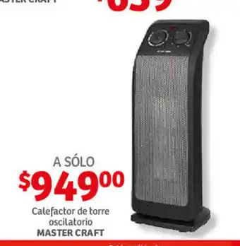 Soriana Híper Calefactor de torre oscilatorio MASTER CRAFT oferta