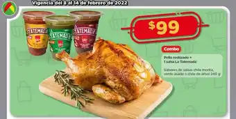 Bodega Aurrerá Pollo rostizado + 1 salsa La Tatemada oferta