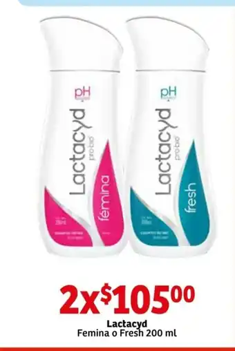 Soriana Mercado Lactacyd Femina o Fresh 200 ml oferta