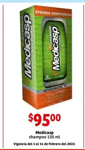 Soriana Mercado Medicasp Shampoo 130 ml oferta
