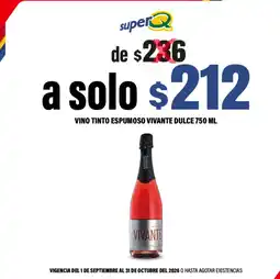Super Q Vivante vino tinto espumoso vivante dulce oferta