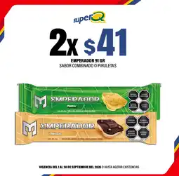 Super Q emperador sabor combinado o piruletas oferta