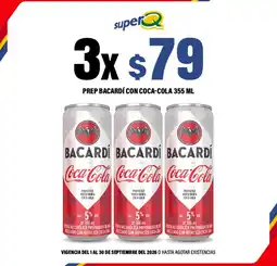 Super Q Bacardí con coca-cola oferta