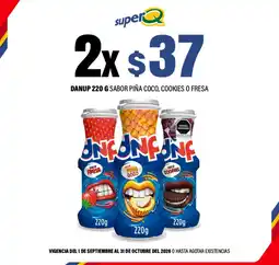 Super Q Danup sabor piña coco, cookies o fresa oferta