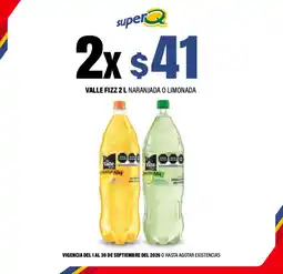 Super Q Valle fizz naranjada o limonada oferta
