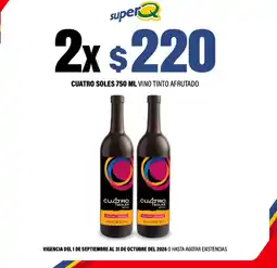 Super Q Cuatro Soles vino tinto afrutado oferta