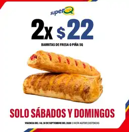 Super Q Barritas de fresa o piña sq oferta