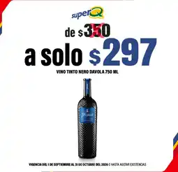 Super Q Vino tinto nero davola oferta