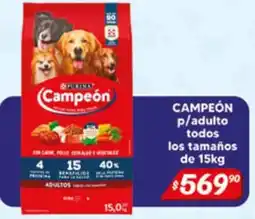 El Florido Campeón p/adulto todos los tamaños oferta