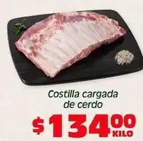 Soriana Híper Costilla cargada de cerdo oferta